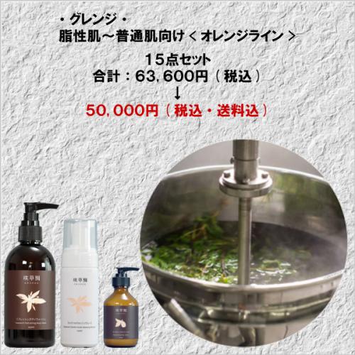 グレンジの全てが試せる!プレミアム フルセット(オレンジーライン)脂性肌~普通肌向け